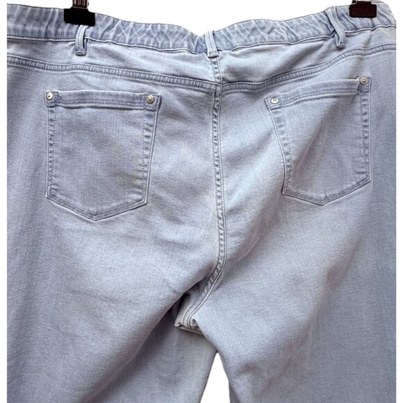 J.JILL Capri Jeans Plus Size 22 Light Wash Blue Stretch Denim Womens Crop Pants - Picture 4 of 10